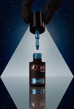 Brokatowy lakier hybrydowy #voom716 SUMMER SKY AT NIGHT 5 ml