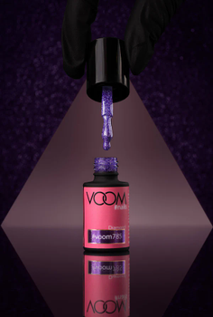 Diamentowy lakier hybrydowy #voom785 AMETHYST GALAXY 5 ml