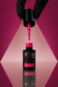 Kolorowy lakier hybrydowy #voom473 NEON PINK DELIGHT 5 ml