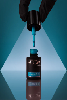Kolorowy lakier hybrydowy #voom513 GOLDEN AQUAMARINE 5 ml