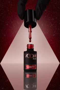 Brokatowy lakier hybrydowy #voom715 VOLCANIC LAVA 5 ml