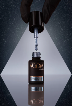 Brokatowy lakier hybrydowy #voom710 SHIMMERING QUICKSILVER 5 ml