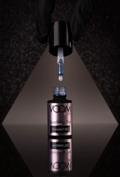 Brokatowy Top Coat #voom738 REFLECTION OF THE FULL MOON 5 ml