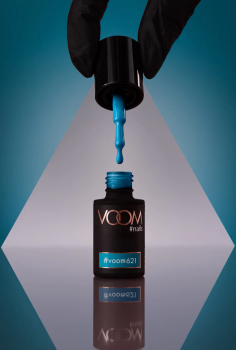 Kolorowy lakier hybrydowy #voom621 NEW WAVE BLUE 5 ml